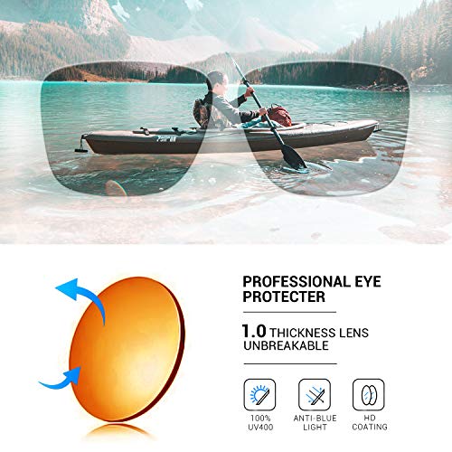 Torege Polarized Sunglasses Flexible Frame for Men and Women